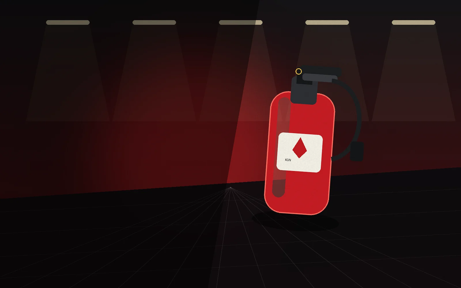 Fire extinguisher prepared for installation